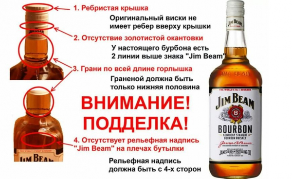 Как определить настоящий бурбон Jim Beam